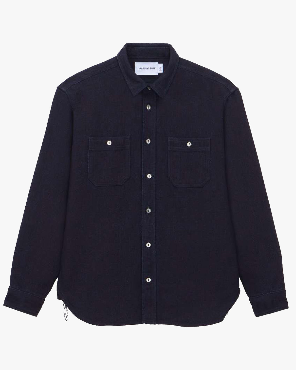 MOMOTARO JEANS MXLS1036 Triple Stitch L/S Dobby Shirt - Indigo | MOMOTARO JEANS Shirts | JEANSTORE