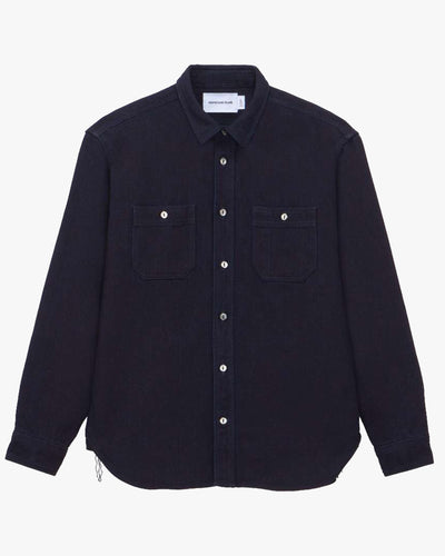 MOMOTARO JEANS MXLS1036 Triple Stitch L/S Dobby Shirt - Indigo | MOMOTARO JEANS Shirts | JEANSTORE