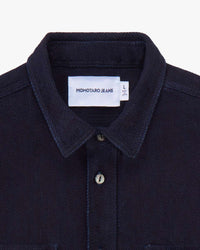 MOMOTARO JEANS MXLS1036 Triple Stitch L/S Dobby Shirt - Indigo | MOMOTARO JEANS Shirts | JEANSTORE