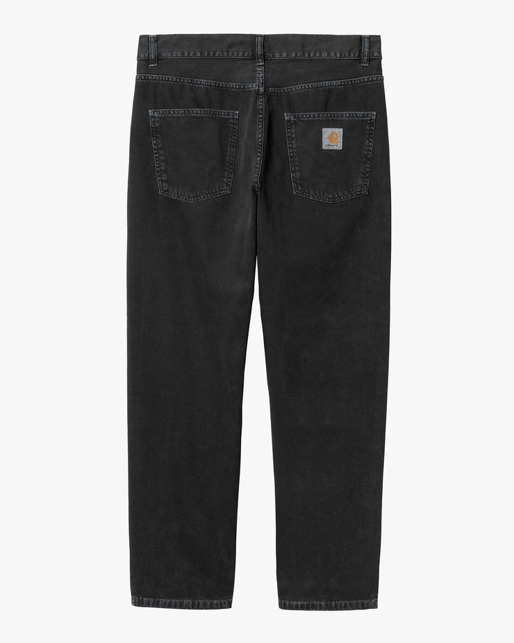 Carhartt WIP Newel Pant Relaxed Tapered Mens Trousers - Black Stone Dyed