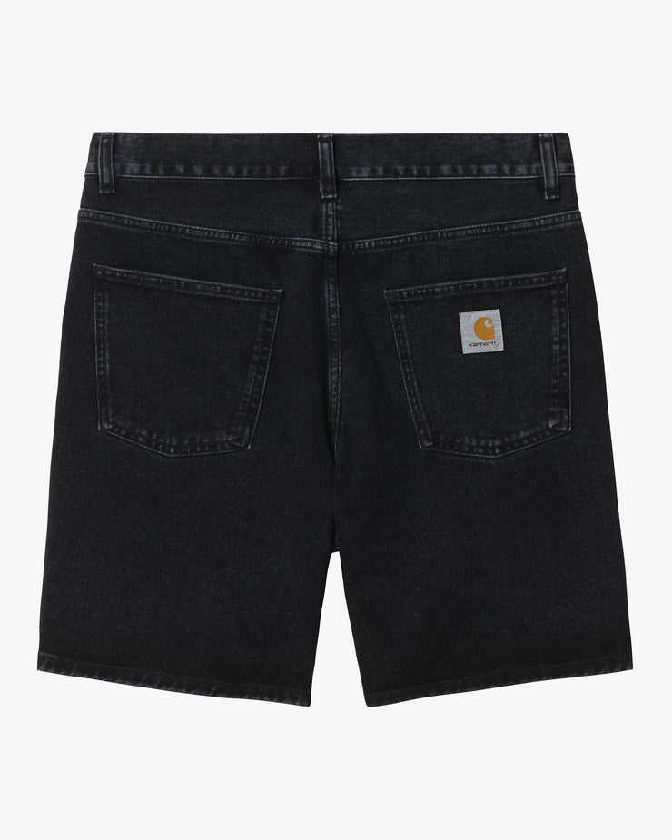 Carhartt WIP Newel Denim Shorts - Black Stone Washed