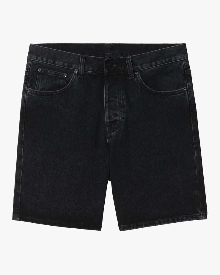 Carhartt WIP Newel Denim Shorts - Black Stone Washed