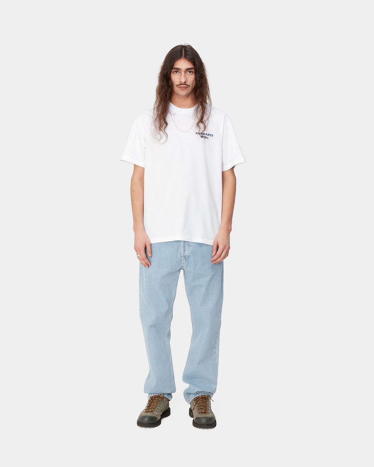 Carhartt WIP Nolan Pant Relaxed Straight Mens Jeans - Blue Bleached | Carhartt WIP Jeans | JEANSTORE