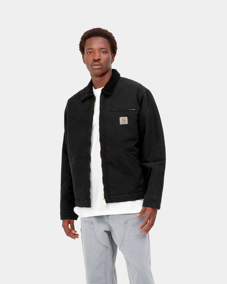 Carhartt WIP OG Detroit Jacket - Black Aged Canvas