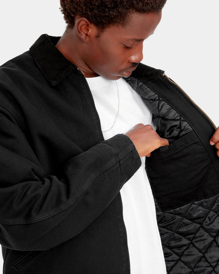 Carhartt WIP OG Detroit Jacket - Black Aged Canvas