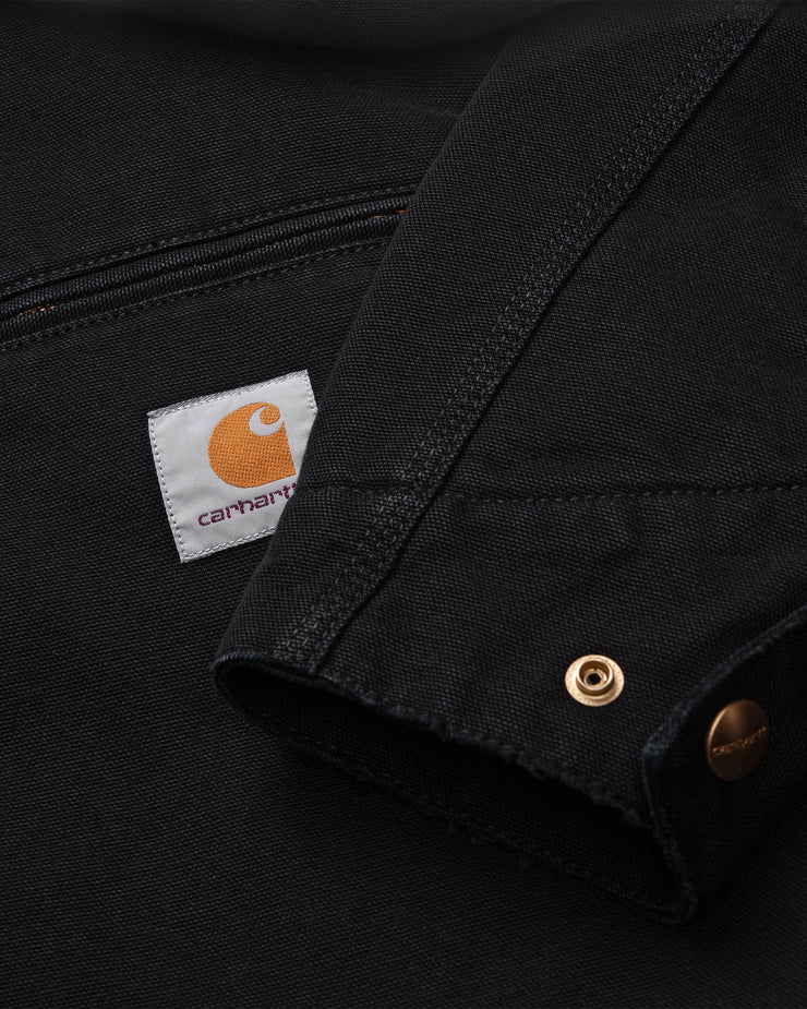 Carhartt WIP OG Detroit Jacket - Black Aged Canvas