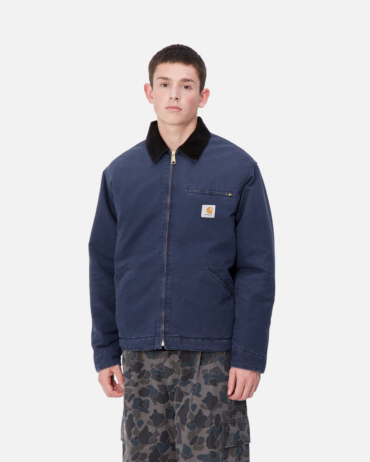 Carhartt WIP OG Detroit Jacket - Air Force Blue / Black Aged Canvas