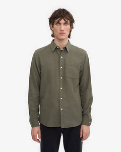 Colorful Standard Organic Flannel Shirt - Dusty Olive