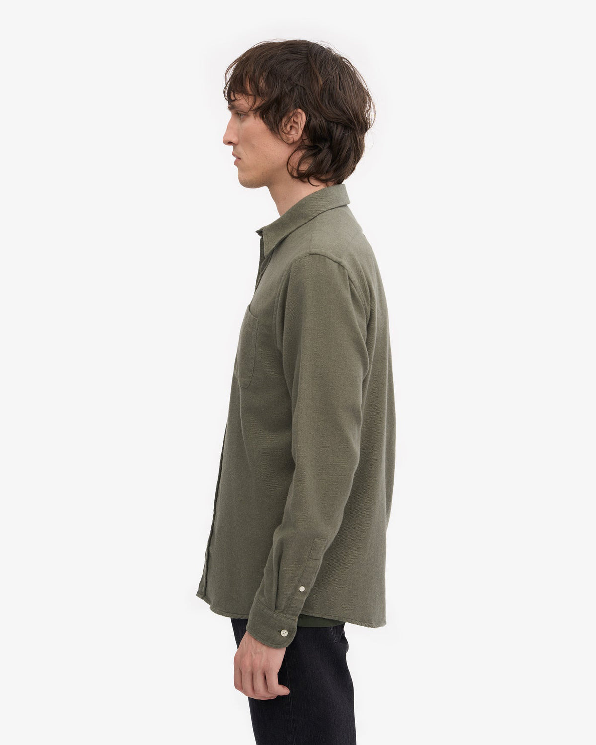 Colorful Standard Organic Flannel Shirt - Dusty Olive | Colorful Standard Shirts | JEANSTORE