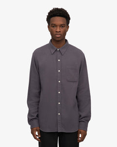 Colorful Standard Organic Flannel Shirt - Lava Grey