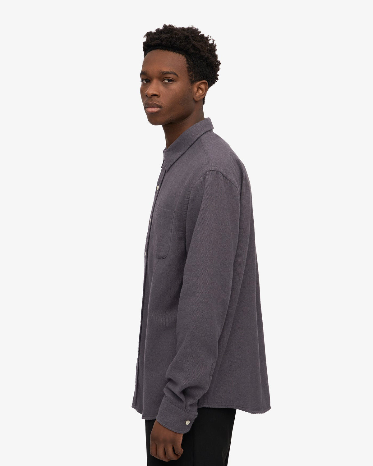 Colorful Standard Organic Flannel Shirt - Lava Grey | Colorful Standard Shirts | JEANSTORE