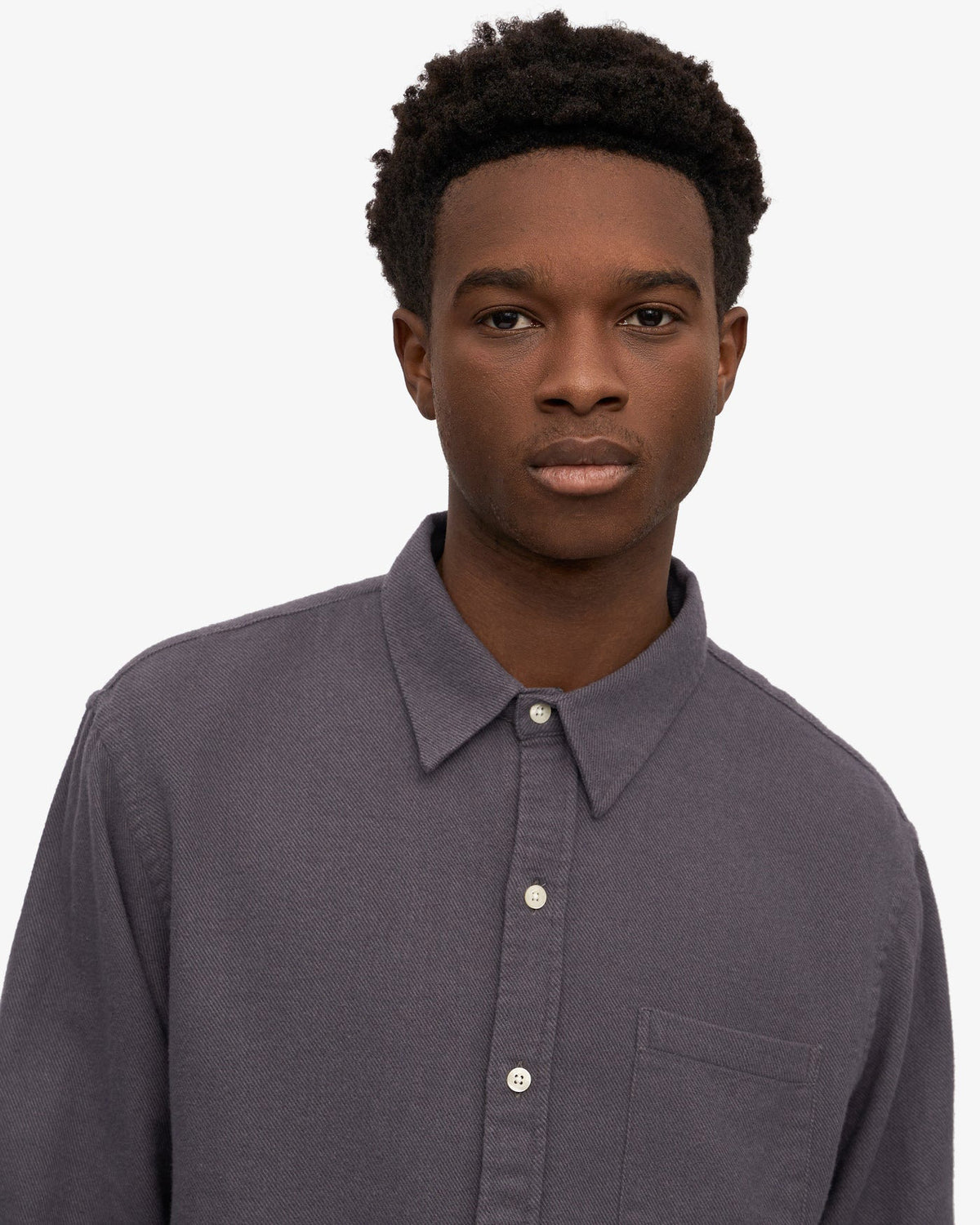 Colorful Standard Organic Flannel Shirt - Lava Grey | Colorful Standard Shirts | JEANSTORE