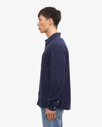 Colorful Standard Organic Flannel Shirt - Navy Blue | Colorful Standard Shirts | JEANSTORE