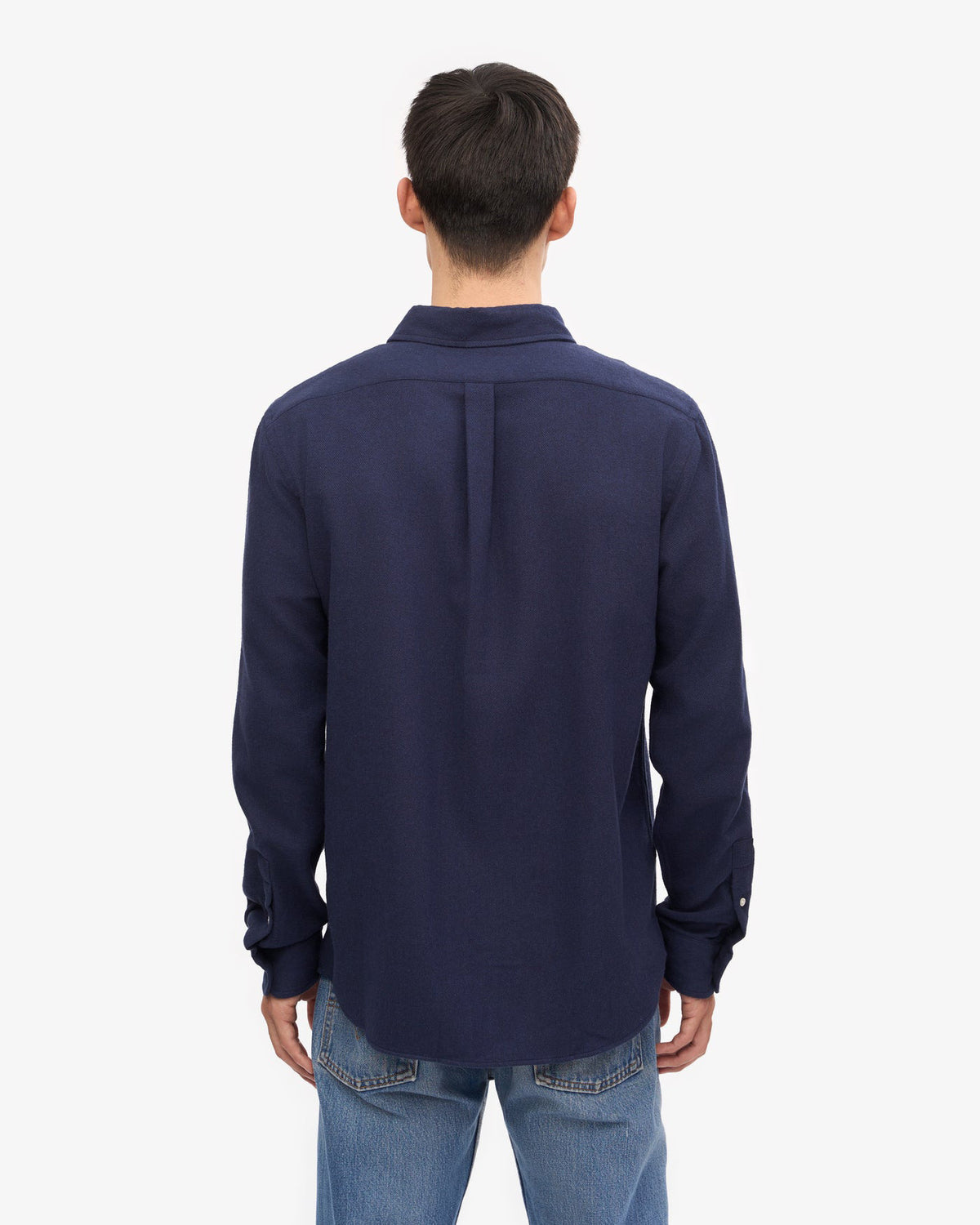 Colorful Standard Organic Flannel Shirt - Navy Blue | Colorful Standard Shirts | JEANSTORE