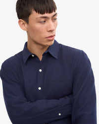 Colorful Standard Organic Flannel Shirt - Navy Blue | Colorful Standard Shirts | JEANSTORE