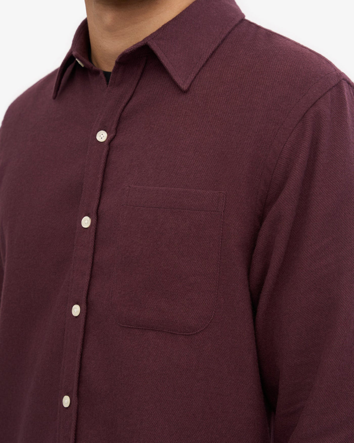 Colorful Standard Organic Flannel Shirt - Oxblood Red | Colorful Standard Shirts | JEANSTORE