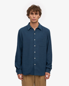 Colorful Standard Organic Flannel Shirt - Petrol Blue