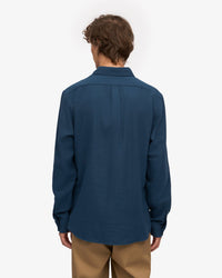 Colorful Standard Organic Flannel Shirt - Petrol Blue | Colorful Standard Shirts | JEANSTORE