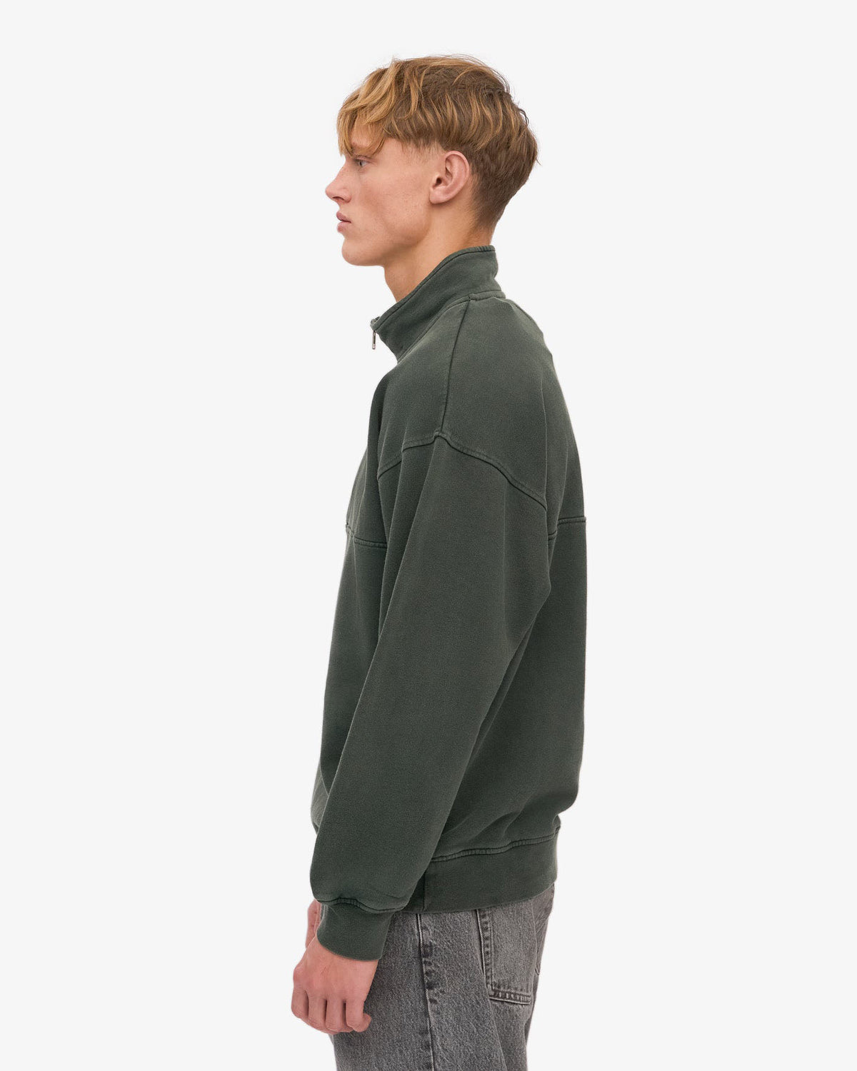 Colorful Standard Organic Quarter Zip Sweater - Midnight Forest