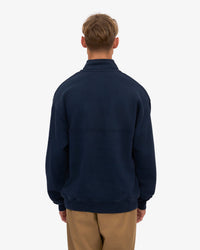 Colorful Standard Organic Quarter Zip Sweater - Navy Blue