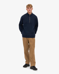 Colorful Standard Organic Quarter Zip Sweater - Navy Blue