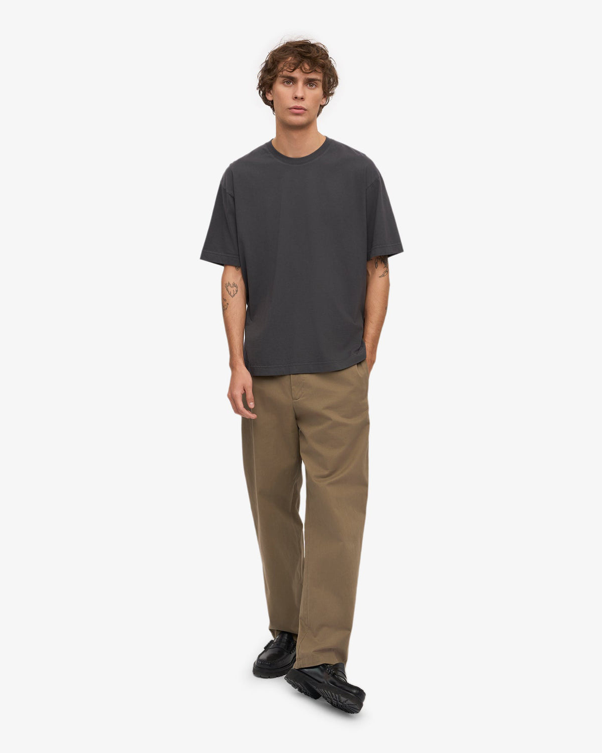 Colorful Standard Oversized Organic Tee - Lava Grey | Colorful Standard T Shirts | JEANSTORE