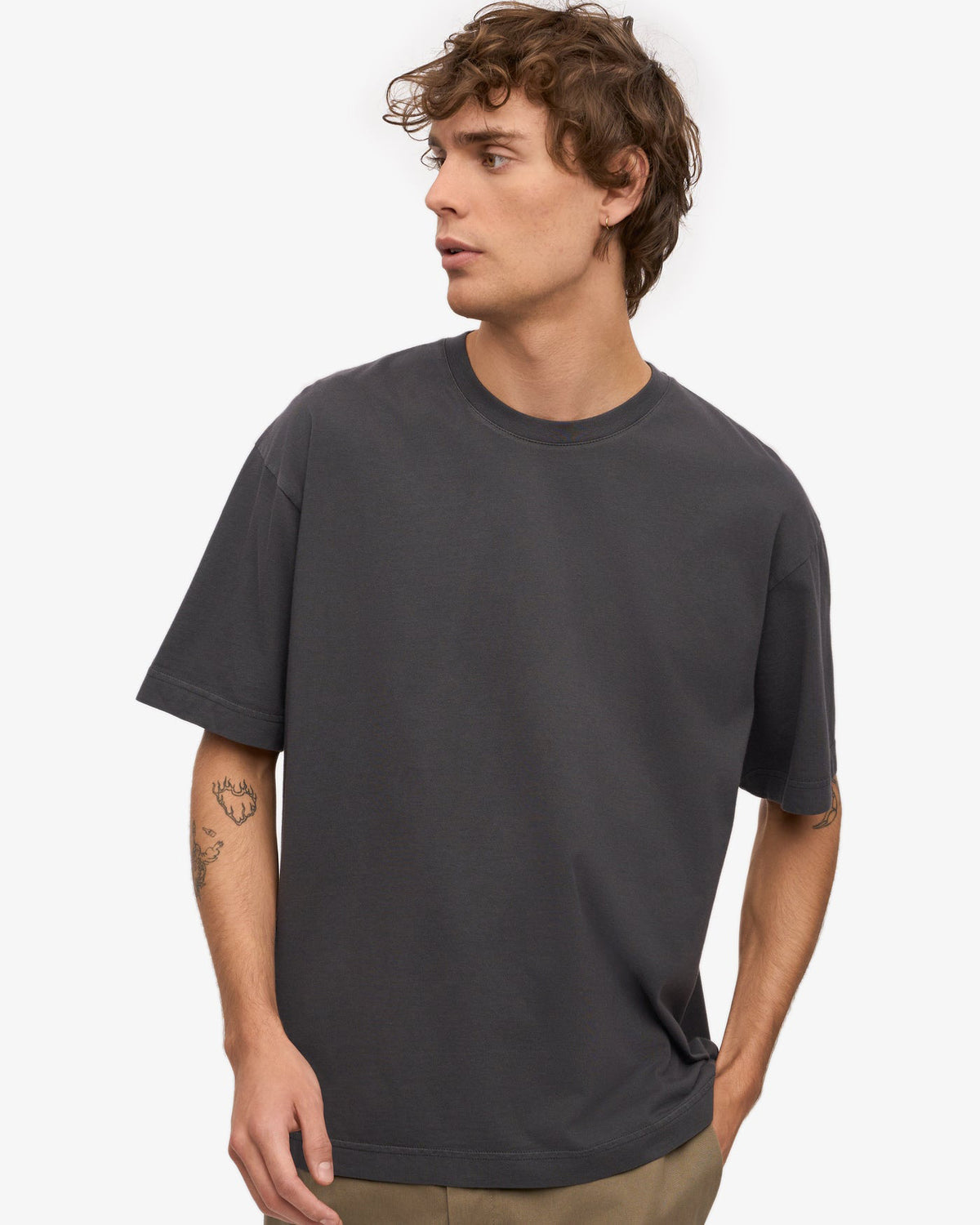 Colorful Standard Oversized Organic Tee - Lava Grey | Colorful Standard T Shirts | JEANSTORE