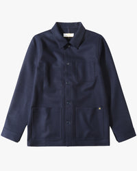Le Mont St Michel Victorien Wool Work Jacket - Navy