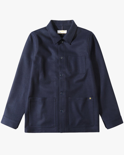 Le Mont St Michel Victorien Wool Work Jacket - Navy