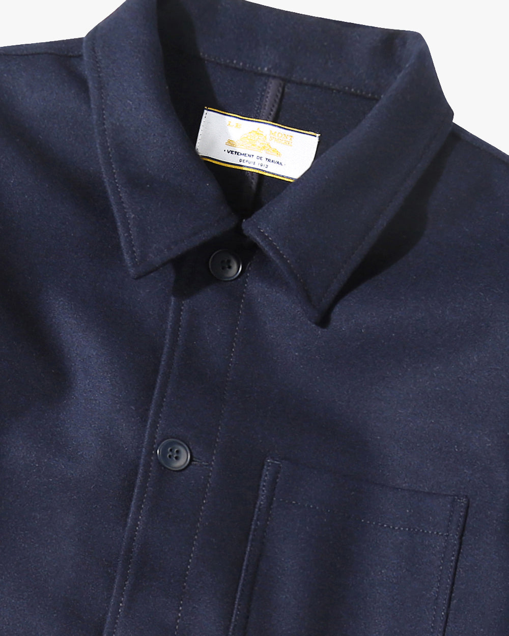 Le Mont St Michel Victorien Wool Work Jacket - Navy