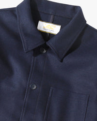 Le Mont St Michel Victorien Wool Work Jacket - Navy