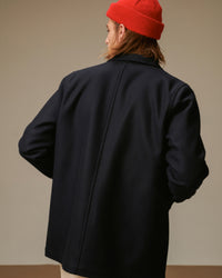 Le Mont St Michel Victorien Wool Work Jacket - Navy