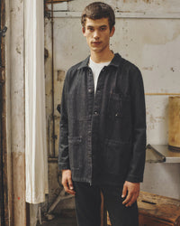 Le Mont St Michel Valmon Denim Work Jacket - Black