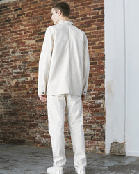 Le Mont St Michel Valmon Denim Work Jacket - Off White