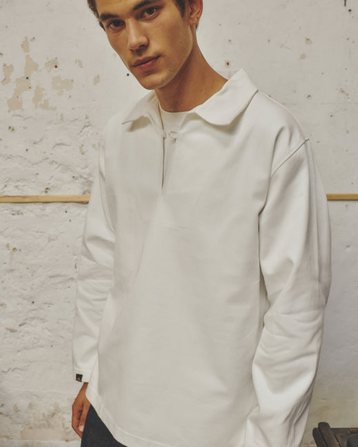Le Mont St Michel Vilhelm Heavy Twill Vareuse - Off White