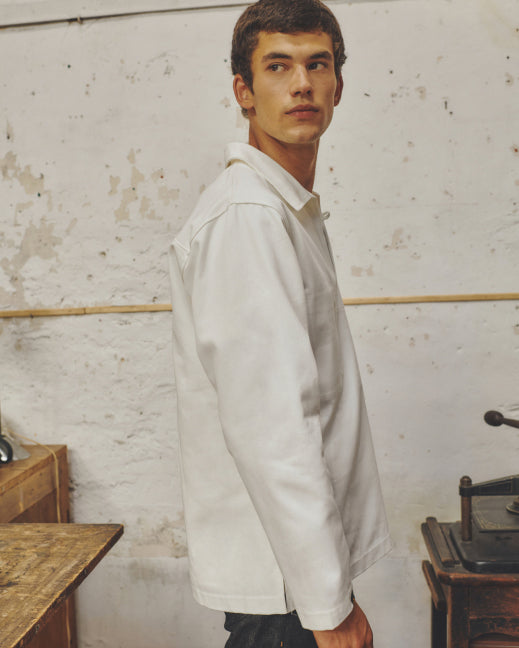 Le Mont St Michel Vilhelm Heavy Twill Vareuse - Off White
