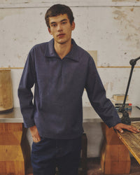 Le Mont St Michel Vilhelm Heavy Twill Vareuse - Navy