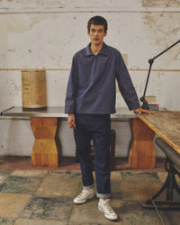 Le Mont St Michel Vilhelm Heavy Twill Vareuse - Navy