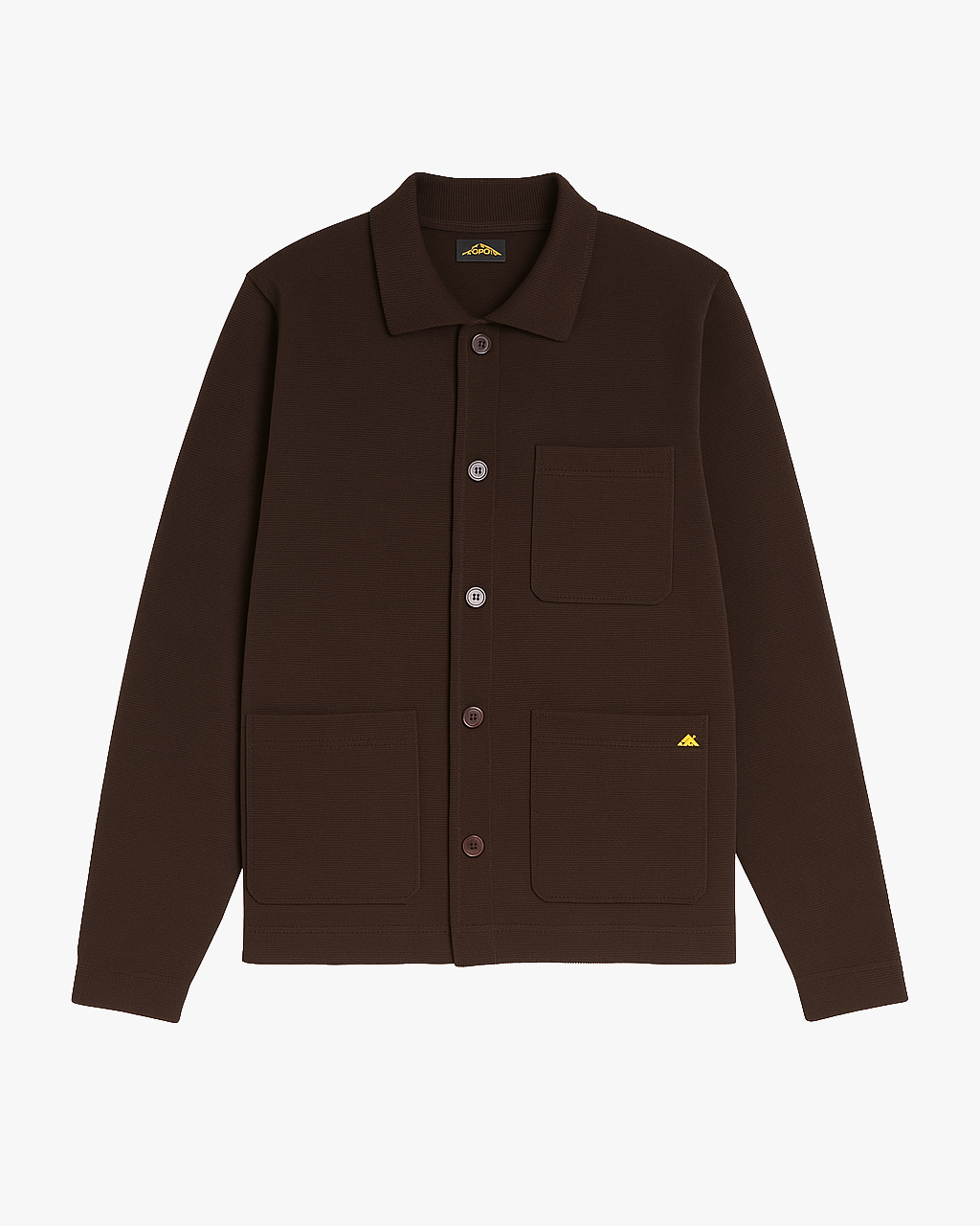 Le Mont St Michel Guino Wool Work Cardigan - Moka