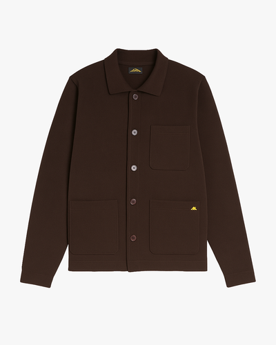 Le Mont St Michel Guino Wool Work Cardigan - Moka