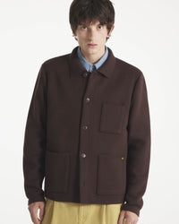 Le Mont St Michel Guino Wool Work Cardigan - Moka
