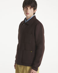 Le Mont St Michel Guino Wool Work Cardigan - Moka