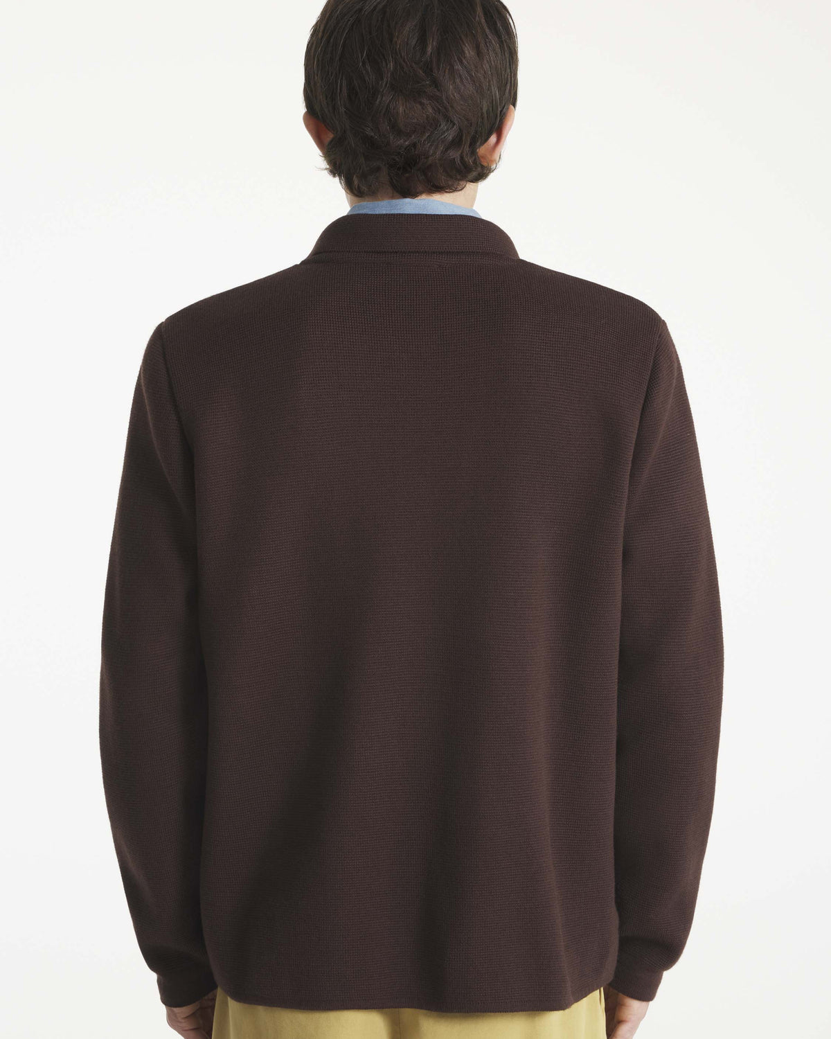 Le Mont St Michel Guino Wool Work Cardigan - Moka