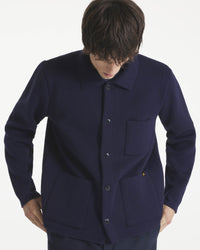 Le Mont St Michel Guino Wool Work Cardigan - Navy