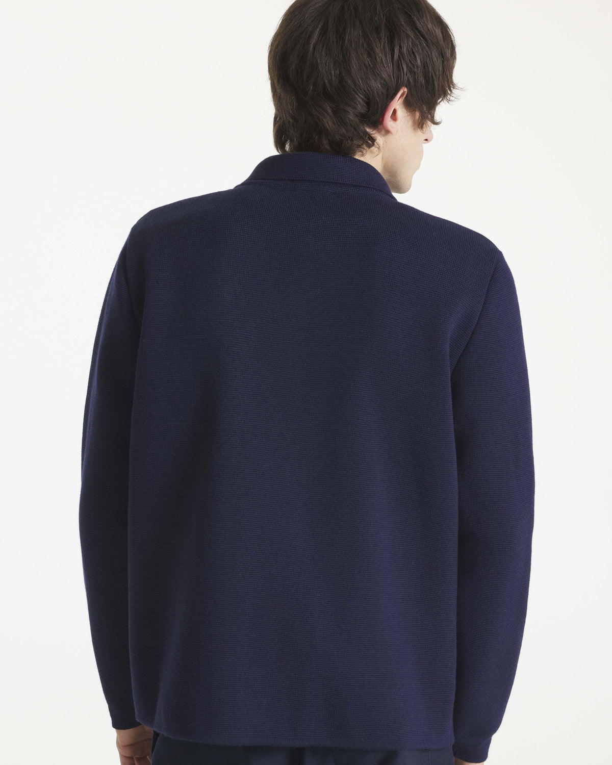 Le Mont St Michel Guino Wool Work Cardigan - Navy