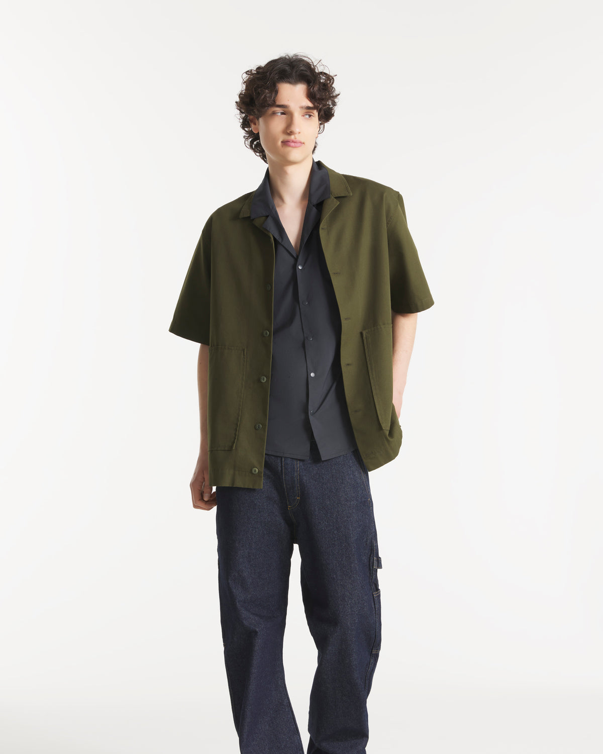 Le Mont St Michel Calao Oversized Shirt - Olive | Le Mont St Michel Shirts | JEANSTORE