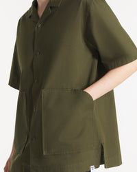 Le Mont St Michel Calao Oversized Shirt - Olive | Le Mont St Michel Shirts | JEANSTORE