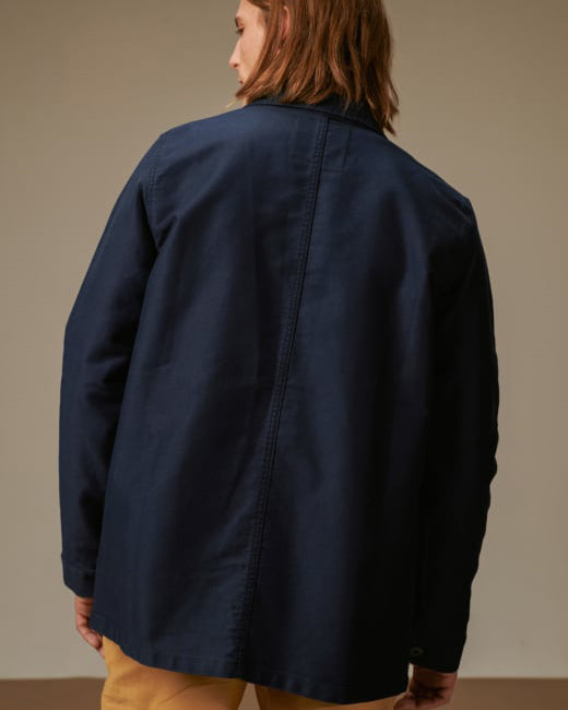 Le Mont St Michel Moleskin Authentic Work Jacket - Navy | Le Mont St Michel Jackets & Coats | JEANSTORE