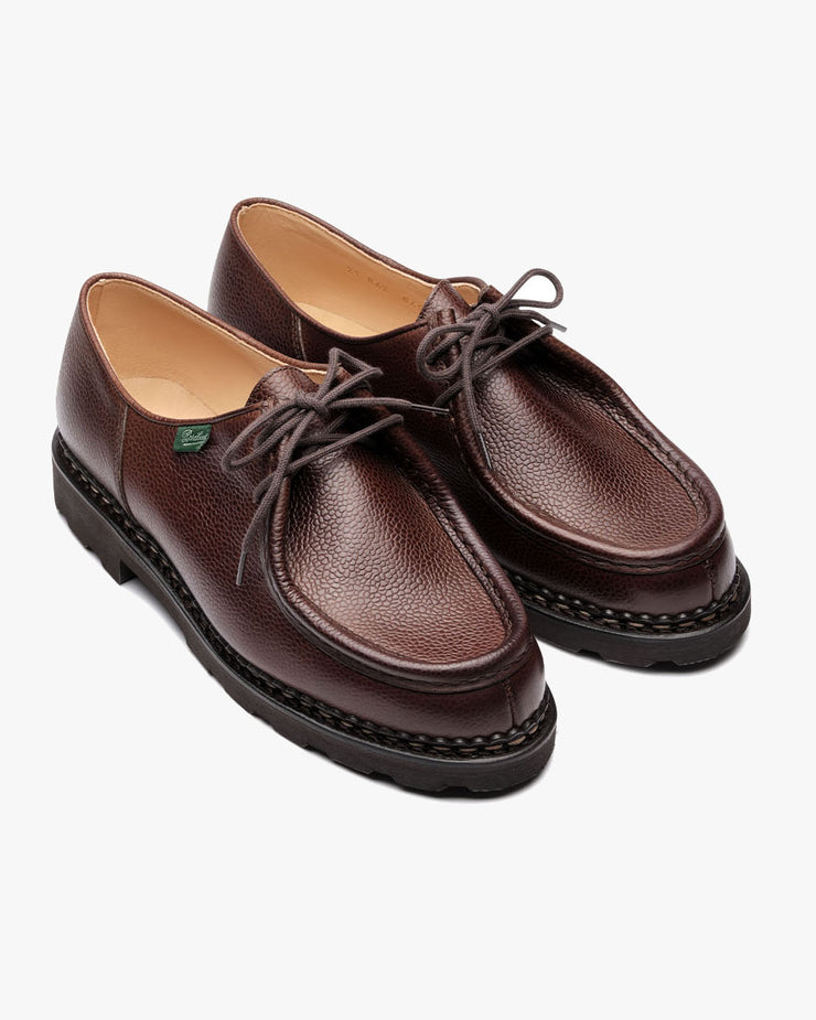 Paraboot Michael Piped Seam Derby Shoe - Grainé Ébène / Marche Marron | Paraboot Shoes | JEANSTORE