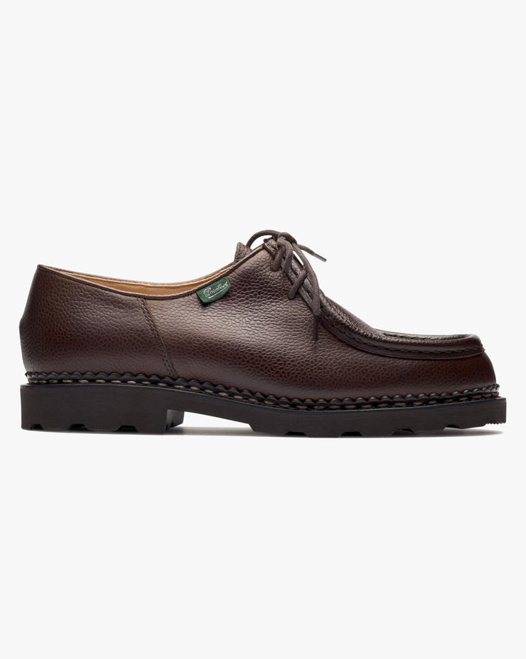 Paraboot Michael Piped Seam Derby Shoe - Grainé Ébène / Marche Marron | Paraboot Shoes | JEANSTORE